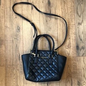 Calvin Klein Black Quilted Crossbody Purse